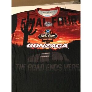 VINTAGE 2017 MEN'S FINAL FOUR Gonzaga Full Graphic T Shirt NWOT RARE